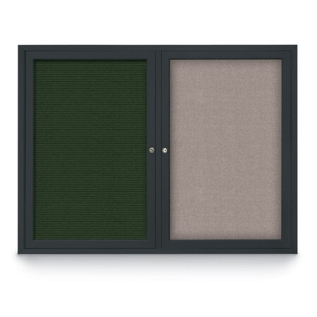 United Visual Products Corkboard, Black/Gold, 72" X36" UV406-GOLD-BLACK